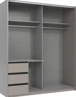 Schwebetürenschrank Stade Sahara grau B/H/T: ca. 168x198x63 cm