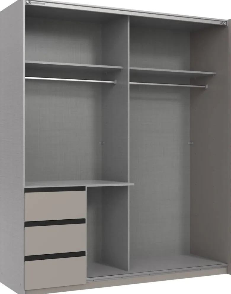 Schwebetürenschrank Stade Sahara grau B/H/T: ca. 168x198x63 cm