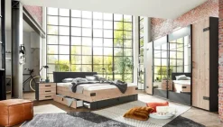 Schwebetürenschrank Stockholm tanne Nachbildung Graphit B/H/T: ca. 272x210x65 cm