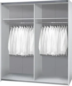Schwebetürenschrank Time weiß Eiche Sonoma Nachbildung B/H/T: ca. 170x195x59 cm