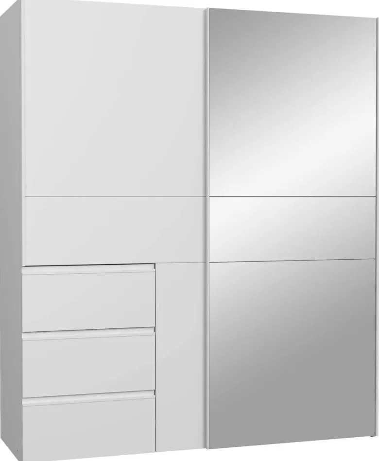 Schwebetürenschrank weiß B/H/T: ca. 170,3x200,5x61,2 cm