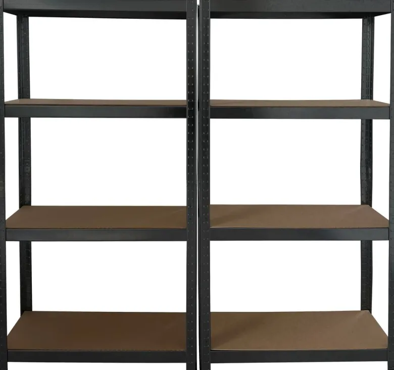 Schwerlaststeckregal 2er-Set schwarz B/H/T: ca. 160x160x40 cm