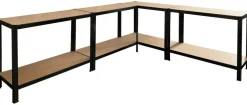 Schwerlaststeckregal 2er-Set schwarz B/H/T: ca. 160x160x40 cm