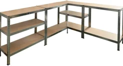 Schwerlaststeckregal 2er-Set verzinkt B/H/T: ca. 200x200x60 cm