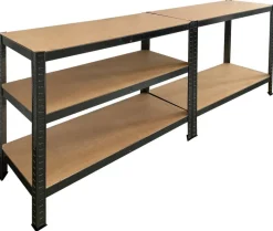 Schwerlaststeckregal schwarz B/H/T: ca. 90x180x60 cm