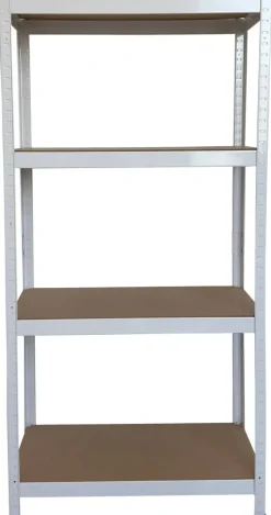 Schwerlaststeckregal weiß B/H/T: ca. 75x150x30 cm