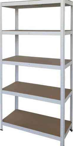 Schwerlaststeckregal weiß B/H/T: ca. 90x180x40 cm
