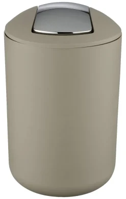 Schwingdeckeleimer taupe Kunststoff ca. 6 l