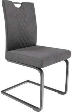 Schwingstuhl Alabama dunkelgrau Microfaser B/H/T: ca. 50x94x60 cm