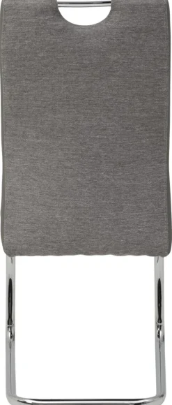 Schwingstuhl Alina 2er Set grau Kunstleder Stoff B/H/T: ca. 43x98x59 cm
