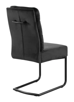 Schwingstuhl anthrazit Samt B/H/T: ca. 44x100x66 cm
