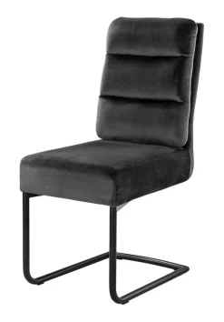 Schwingstuhl anthrazit Samt B/H/T: ca. 44x100x66 cm
