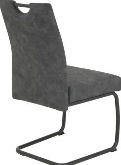 Schwingstuhl anthrazit Vintage Microfaser B/H/T: ca. 50x97x63 cm