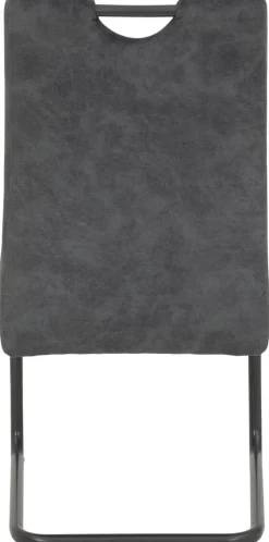 Schwingstuhl anthrazit Vintage Microfaser B/H/T: ca. 50x97x63 cm