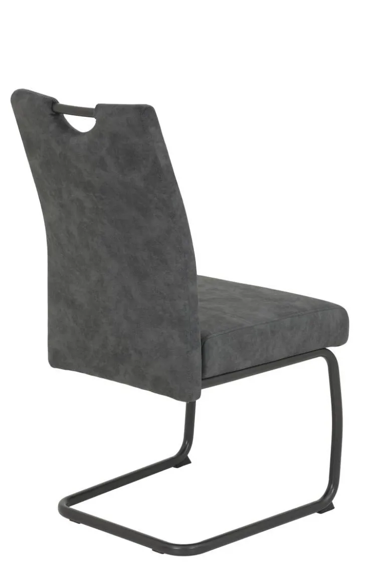 Schwingstuhl anthrazit Vintage Microfaser B/H/T: ca. 50x97x63 cm