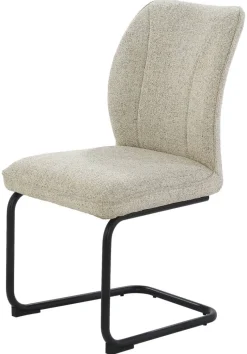 Schwingstuhl beige Webstoff B/H/T: ca. 51x95x66 cm