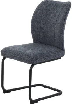 Schwingstuhl blau Webstoff B/H/T: ca. 51x95x66 cm