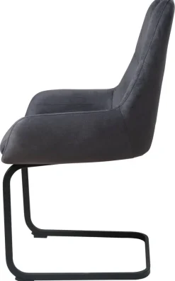 Schwingstuhl Devonport dunkelgrau Microfaser B/H/T: ca. 58x90x61 cm