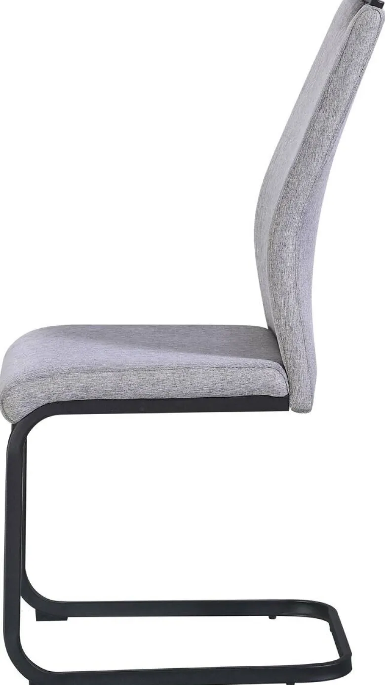 Schwingstuhl Dina grau schwarz Microfaser Metall