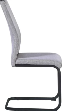 Schwingstuhl Dina grau schwarz Microfaser Metall