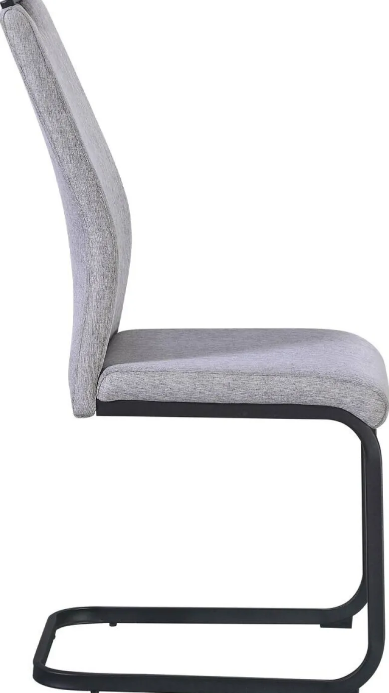 Schwingstuhl Dina grau schwarz Microfaser Metall