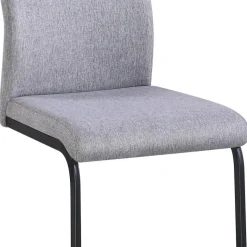 Schwingstuhl Dina grau schwarz Microfaser Metall