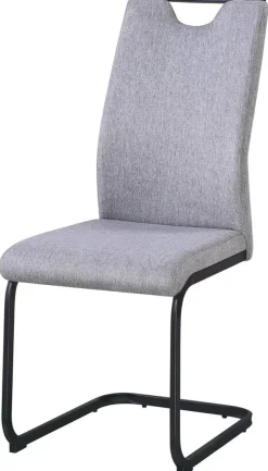 Schwingstuhl Dina grau schwarz Microfaser Metall