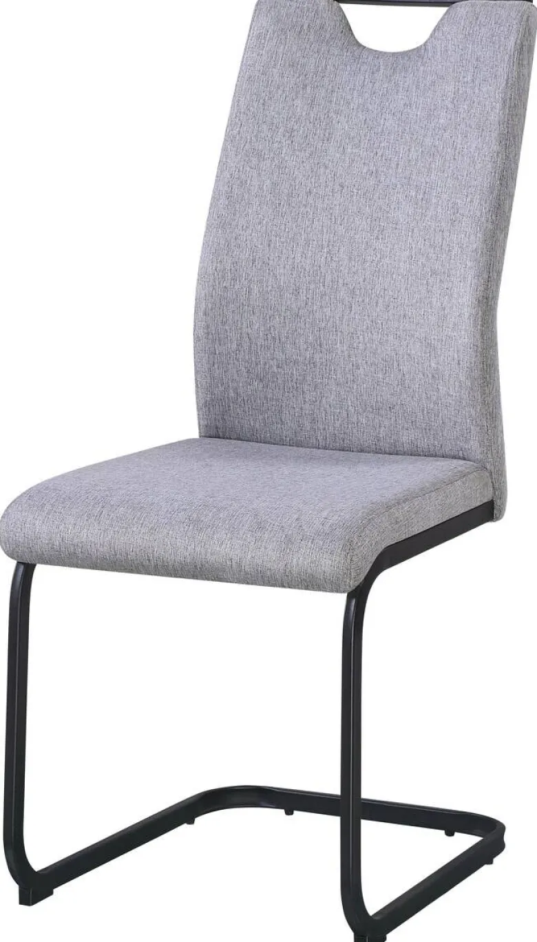 Schwingstuhl Dina grau schwarz Microfaser Metall