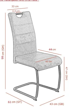 Schwingstuhl Dunja schlamm Vintage Microfaser B/H/T: ca. 43x98x58 cm