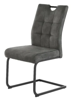 Schwingstuhl dunkelgrau Microfaser B/H/T: ca. 50x97x62 cm