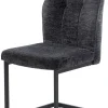 Schwingstuhl dunkelgrau Webstoff B/H/T: ca. 50x97x62 cm