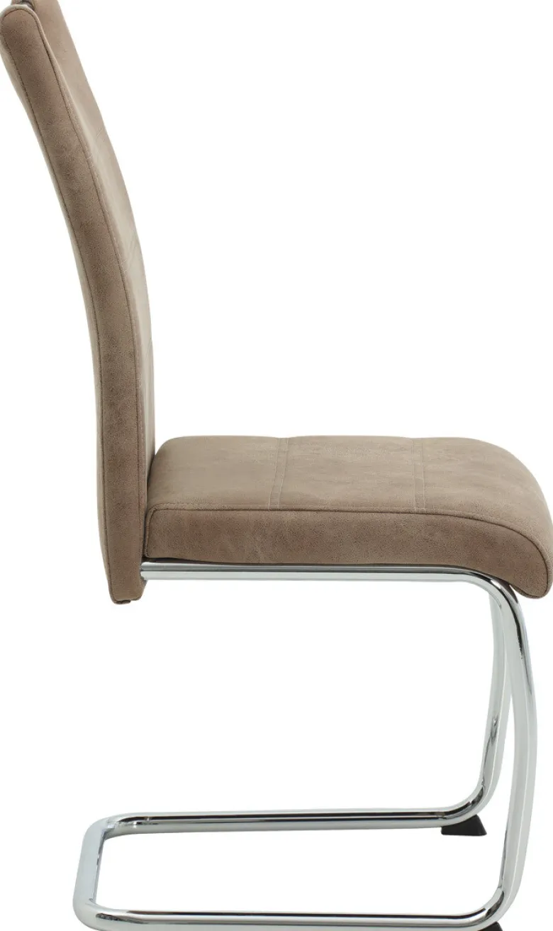 Schwingstuhl Flora beige Vintage Microfaser B/H/T: ca. 43x98x59 cm