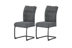 Schwingstuhl FRIEDA, 2er Set anthrazit schwarz B/H/T: ca. 47x94x61 cm