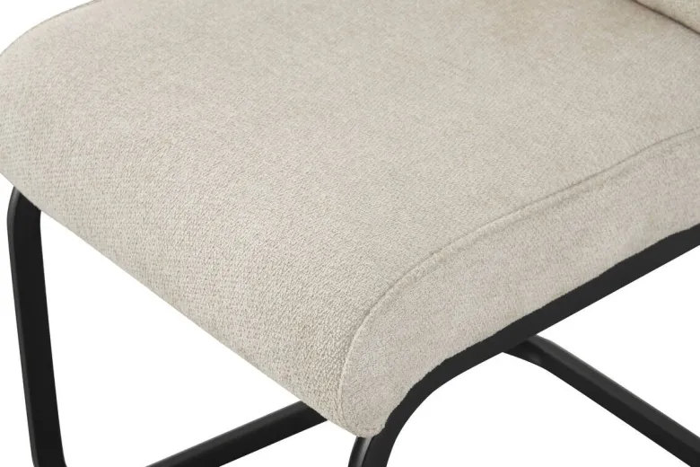 Schwingstuhl FRIEDA, 2er Set creme schwarz B/H/T: ca. 47x94x61 cm