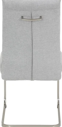 Schwingstuhl Ines, 2er-Set grau Edelstahloptik Metall Microfaser B/H/T: ca. 50x99x66 cm