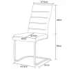 Schwingstuhl LENI, 2er Set anthrazit schwarz B/H/T: ca. 43x98x59 cm