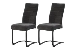 Schwingstuhl LENI, 2er Set anthrazit schwarz B/H/T: ca. 43x98x59 cm