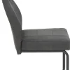 Schwingstuhl Linda II, 2er-Set anthrazit Metall Microfaser B/H/T: ca. 44x97x65 cm