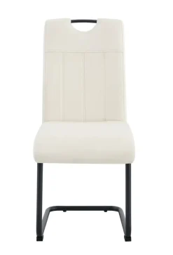 Schwingstuhl LISA, 2er Set creme Webstoff B/H/T: ca. 43x98x61 cm