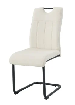 Schwingstuhl LISA, 2er Set creme Webstoff B/H/T: ca. 43x98x61 cm