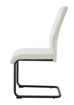 Schwingstuhl LISA, 2er Set creme Webstoff B/H/T: ca. 43x98x61 cm