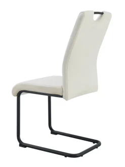 Schwingstuhl LISA, 2er Set creme Webstoff B/H/T: ca. 43x98x61 cm