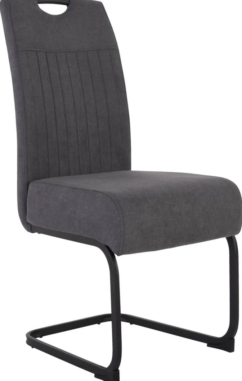 Schwingstuhl Margie dunkelgrau Microfaser B/H/T: ca. 46x104x61 cm