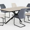 Schwingstuhl Oslo, 4er-Set beige Microfaser B/H/T: ca. 45x92x60 cm