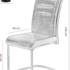 Schwingstuhl Paula 4er Set anthrazit Vintage Microfaser B/H/T: ca. 45x102x65 cm