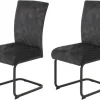 Schwingstuhl Rachel I, 2er-Set anthrazit Microfaser B/H/T: ca. 46x96x60 cm