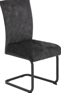 Schwingstuhl Rachel I, 2er-Set anthrazit Microfaser B/H/T: ca. 46x96x60 cm