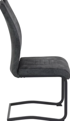 Schwingstuhl Riga, 4er-Set anthrazit Webstoff B/H/T: ca. 44x100x60 cm