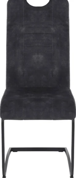 Schwingstuhl Riga, 4er-Set anthrazit Webstoff B/H/T: ca. 44x100x60 cm