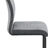 Schwingstuhl Riga, 2er-Set hellgrau Webstoff B/H/T: ca. 44x100x60 cm